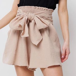 Gauze shorts with bow! 🩷